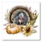 Designart Thanksgiving Vintage Turkey, Sunflowers & Pumpkin Farmhouse Canvas Wall Art